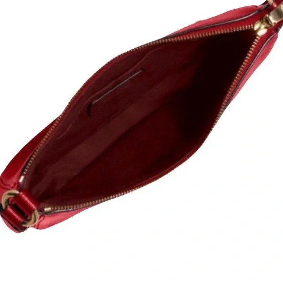 🍒 COACH Authenticated Leather Ellie File  Crossbody in Garnet Red 🍒 - Picture 11 of 14